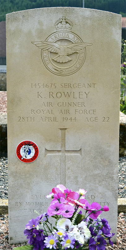 Sgt Kenneth Rowley<br /><br /><br />died on active duty - April 28th, 1944